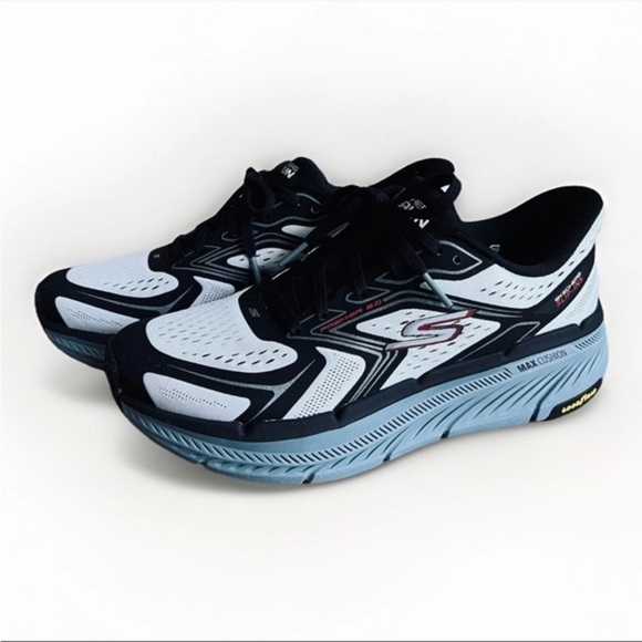 Skechers Men’s 8.5 Slip-ins Max Cushioning Premier 2.0 - Continuous White/ Black - Picture 1 of 16